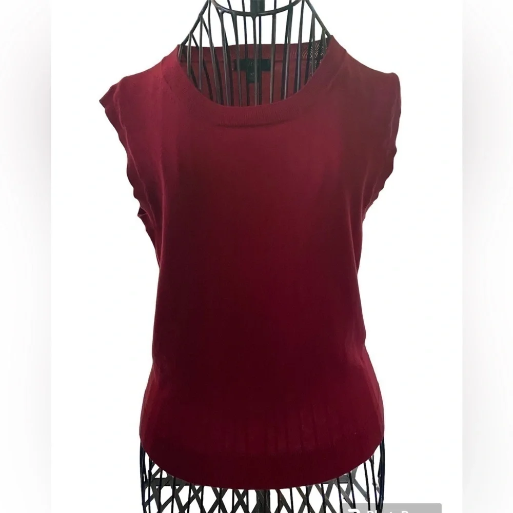 J Crew Red sleeveless sweater